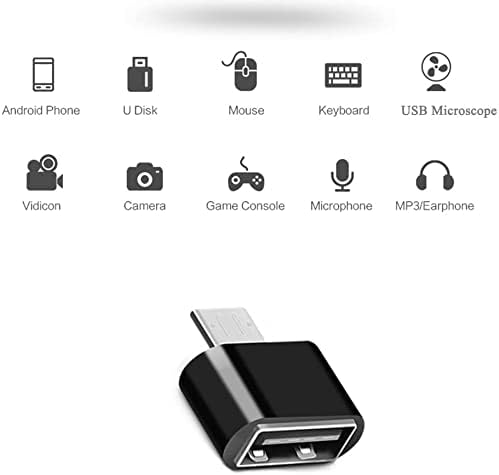 Jiusion [2-Pack Type C Male to USB Female OTG Adapter Digital Microscope Converter for Samsung MacBook Huawei Xiaomi C Mobile (Pack of 2)