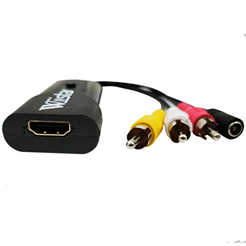 Female HDMI to Male AV RCA Converter Adapter Composite Audio Video Converter with USB Charge Cable Support PAL NTSC 1080P HDTV for PC Laptop Old TV - Thumbnail 3
