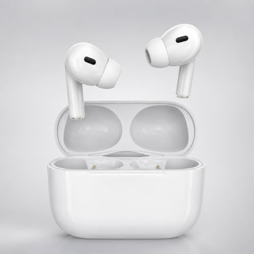 Image of BT-30 OG Series Truly Wireless Earbuds with 24H Playtime, Bluetooth 5.3, HD Sound, Touch Controls, Fast Pairing, Built-in Mic, Type-C Charging Case & Silicone Cover - White