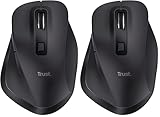Trust Fyda Souris sans Fil Rechargeable, Conception Durable, 800-2400 DPI, 6 Boutons, 2,4 GHz, Récepteur USB, Souris Ergonomique pour PC, Ordinateur Portable, Macbook, Bureau - Noir (Lot de 2) Trust Fyda Souris sans Fil Rechargeable, Conception Durable, 800-2400 DPI, 6 Boutons, 2,4 GHz, Récepteur USB, Souris Ergonomique pour PC, Ordinateur Portable, Macbook, Bureau - Noir (Lot de 2)