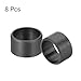 uxcell 8Pcs Sleeve Bearing Plastic Bushings ID 12mm x OD 14mm x Length 8mm POM Wrapped Oilless Bushing, Black