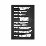 Types of Knives Kitchen Knowledge Knifes Guide Poster (11) Canvas Painting Posters And Prints Wall Art for Living Room Bedroom Decor 16x24inch(40x60cm) Unframe-style