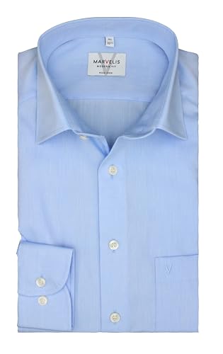 Marvelis Herren Hemd, Modern Fit, Extra lang 69er Arm, Bügelfrei,...