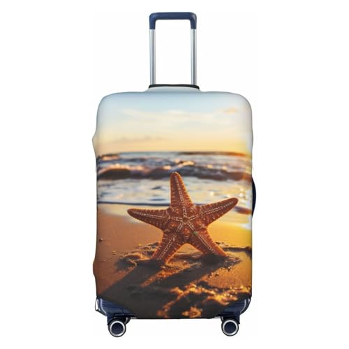 Sunrise Beach Starfish Print Luggage Cover Suitcase Protector Anti-scratch Fits 18-32 Inch Trolley Case