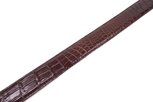 Genuine Crocodile Belly Skin Men's Belt 46" Long Auto Locking Buckle3