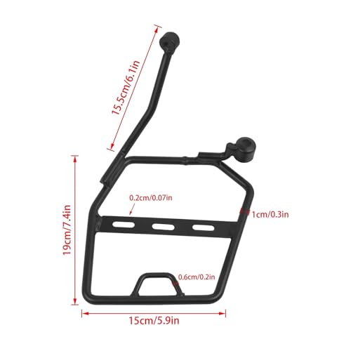 Support de sacoche gauche Monkey 125 en acier renforcé noir mat