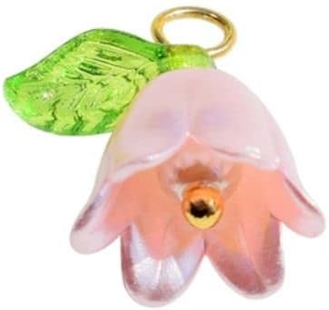 Miniatura 5 de 10 cuentas de flores de orquídea campana, cuentas espaciadoras para hacer joyas, proyectos de cuentas, pulseras, collares, aretes (morado)