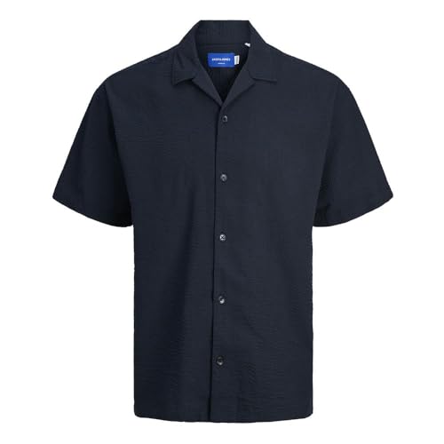 JACK & JONES Jungen Jorpalma Seersucker Shirt Ss Jnr Kurzarmhemd, Sky...