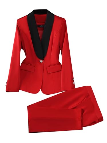 Women Pant Suit Set Female Office Ladies Business Work Wear Jacket Blazer and Trouser Formal 2 Piece Set