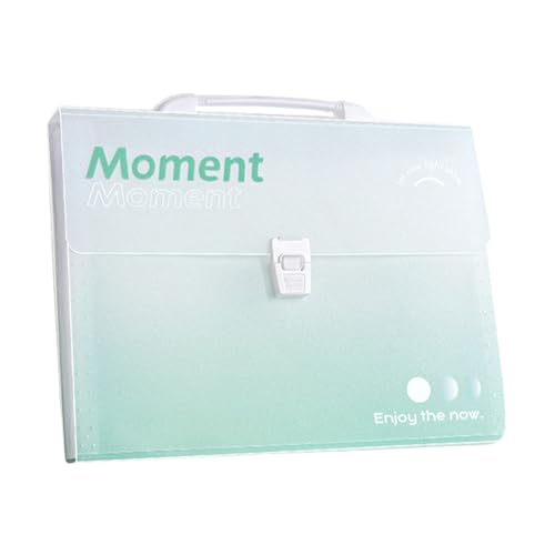 アコーディオン式フォルダー 大容量 デスク整理 アクセスインデックス グラデーションカラー 通勤教室自宅学習 (グリーン)