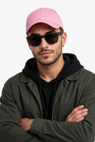 Image of Sunglass for Men Women Cap with Leather Patch, Casual Unisex Sports Hat, Adjustable Fit-Free Size-(Combo Sunglass Cap)