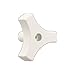 JR Products 20185 Tri-Lug Window Knob - 13/16", White