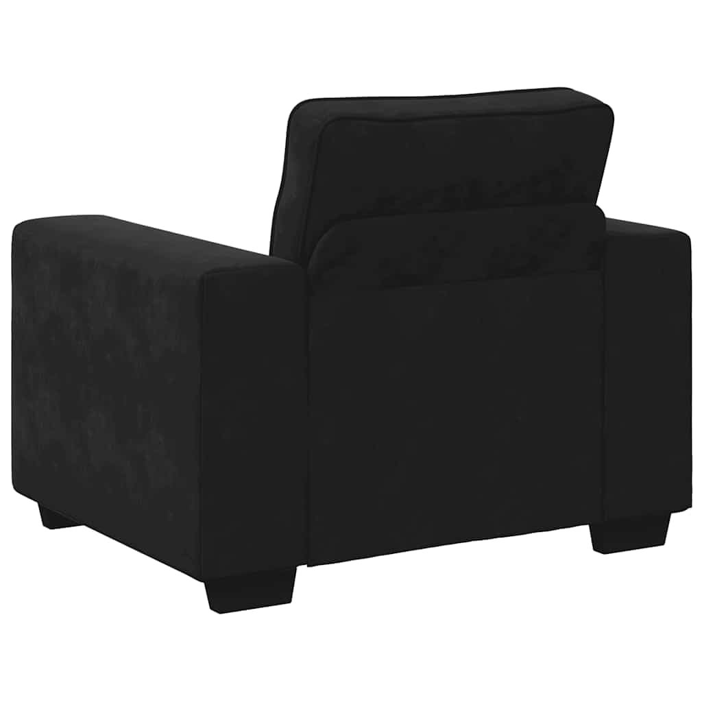 vidaXL Divano Sedia Nero 100x77x82 cm Velluto, Divano Singolo, Divano Comfort, Sedia TV, Divano, Divano Seduta, Divano Relax, Divano per Il Tempo Libero
