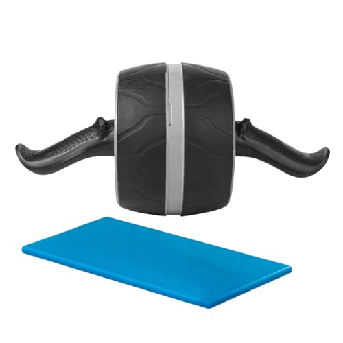 Entrenador de abdominales, musculatura con de doble rodillos, entrenamiento de fuerza con rodilleras para entusiastas de los deportes, adultos y adolescentes