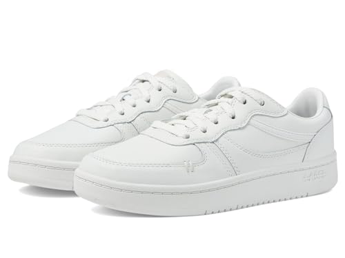 LABEL™ Go-to Low Lace-up Women's Sneakers – Leather & Textile Construction – Round Toe – Flat Silhouette