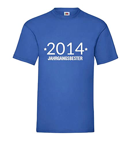 T-shirt pour homme bleu grande taille 3XL coupe classique en coton