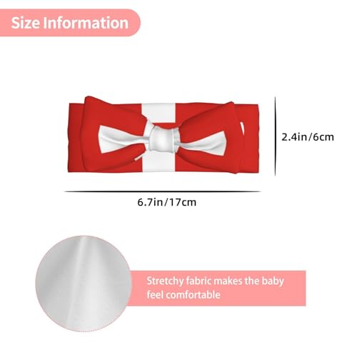 Swiss Flag Baby Headbands Soft Nylon Hairbands with Stretchy Bows Girls Hair Accessories for Newborn Infant Toddler Kids3