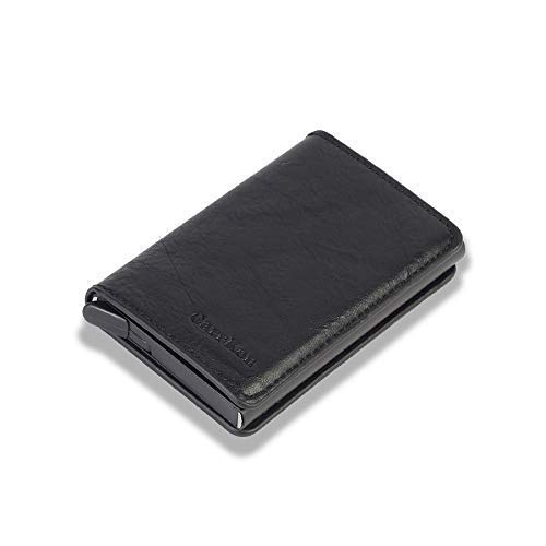 Coverskart Carrken ����h�~ �j�����p �f�r�b�g�A�N���W�b�g�J�[�h�z���_�[ PU���U�[ RFID�o���N�J�[�h�P�[�X ���h�|�P�b�g, �u���b�N, FL 20, �~�j�}���X�g