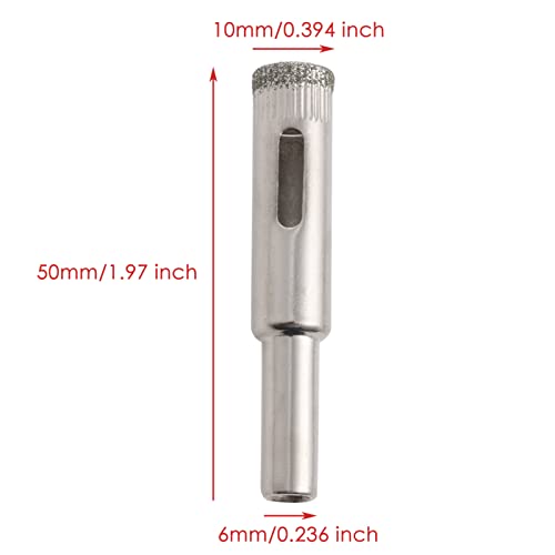 Juego de 10 Brocas Diamante 10mm para Vidrio y Cerámica miniatura 2