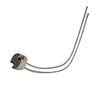 Technische Daten: Fassung G4/GX5.3, Material Keramik, Anschluss PTFE-Kabel; 0.75 mm²; 140 mm, Temperatur max. 300 °C, Belastung max. 10 A/24 V