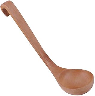 TsunNee Wooden Soup Ladle, Wood Stew Ladle, Wood Sauce Ladle, Natural Wood Soup Spoon, Porridge Spoon, 11inches