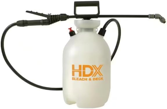 2-Gallon Bleach & Deck Sprayer – Multi-Purpose Pump Sprayer with Chemical-Resistant Seals & 4 Nozzles