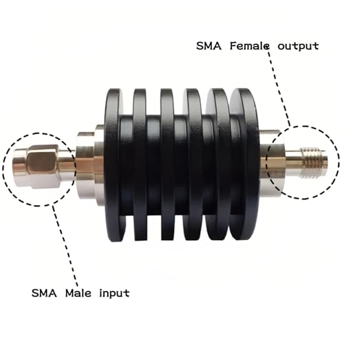 40db 10w sma rf attenuator - 50 ohm fixed coaxial attenuator dc-3ghz with sma male to female connector for ham radio rf testing 40db