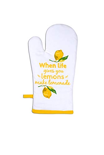 Amour Infini Pot Holders And Oven Mitts, Unique Citrus Splash Design, Heat Resistant, Made Of 100% Cotton, Eco-Friendly & Safe, Set Of 1 Oven Mitt And 1 Pot Holder, Pot Holders And Oven Mitts Sets #TOP1