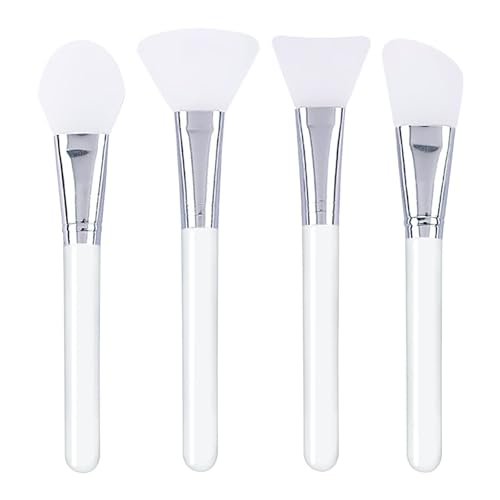 Lot de 4 pinceaux de masque en silicone pour le visage, applicateur de masque facial, outil de beauté pour le bricolage, masque pour les yeux, soins de la peau