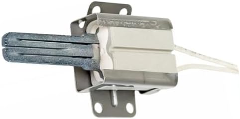 Close-up view of the igniter element and ceramic housing