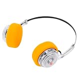 Fabater Cuffie Bluetooth Over-ear retrò, Cuffie Wireless, Driver da 40 Mm, Bassi a 17 Hz, Bluetooth 6.0, Connessione Doppio Dispositivo, 20 Ore di Riproduzione per Telefoni Giochi (Colore trasparente)