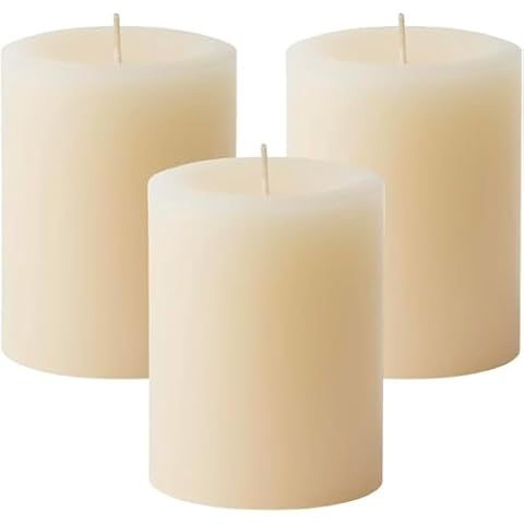 Mister Candle Vanilla Scented Pillar Candles Set Cover