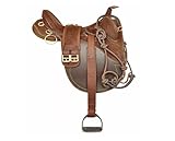 Australian Collection Horse Aussie Style Saddle - Perfect Seat Size, Super Soft Material, Branded Synthetic Australian Stock Saddle (Black). (Brown, 15 Inches)