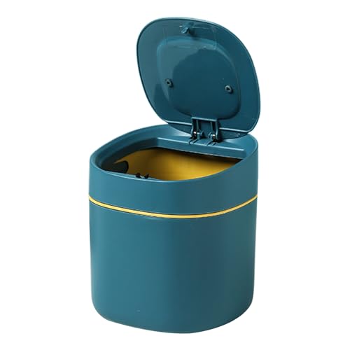 Genérico Papelera De Escritorio | Papelera De Oficina Con Tapa Presión - Organizador Para Recortes De Papel Y Bastoncillos, Cubo Multiusos Para Estudio, Baño Y Dormitorio
