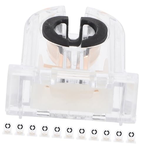 VILLCASE 12Piezas Soporte de Transparente Compatible con Fluorescentes y LED Instalación Flexible y Moderno y Oficinas