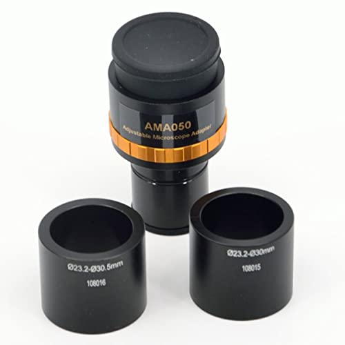 Microscope Focusable 0.5X Microscope Camera Eyepiece Adaptor with 23.2mm Interface &C Mount Screw(AMA50 30 30.5mm)