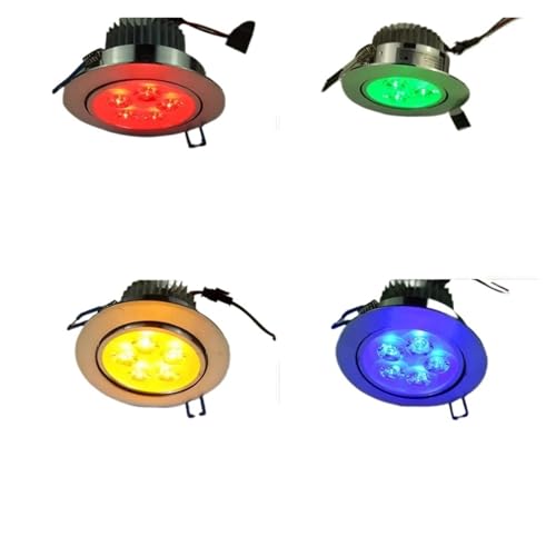 Foco empotrable LED RGB de 7W para techo y pasillos con luz ajustable