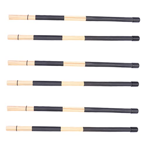 3 pares de baquetas de bambú para percusión miniatura 1
