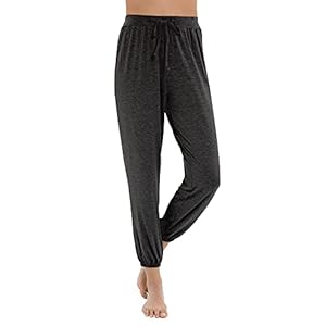 WiWi Bamboo Viscose Pajama Pants for Women Lounge Joggers Yoga Bottoms Plus Size Pajamas Pant Sweatpants S-4X