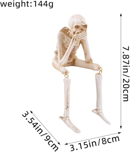 3 Figuras Decorativas de Calaveras en Resina para Halloween miniatura 4