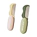 Lorilida Foldable Pet Hair Remover Comb Mini Fine Teeth Metal Cat Dog Grooming Brush Portable Facial and Eye Comb for Shedding Bathing Pink Green One Size