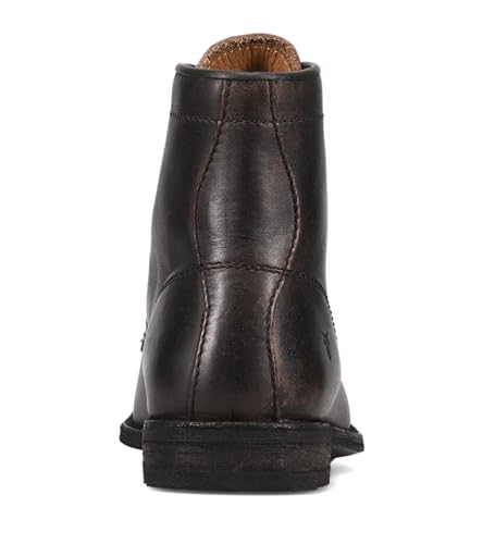 Image of Frye Tyler Lace Up Boots for Men Crafted from Soft Vintage Leather with Blake Construction, Burnished Toe and Heel, and Rubber Inserts on Leather Soles - 5 inch Shaft Height