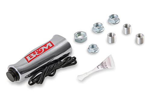 B&M 80658 Brushed Aluminum T-Handle Shifter Grip With Button And Sae Thread Inserts #TOP1