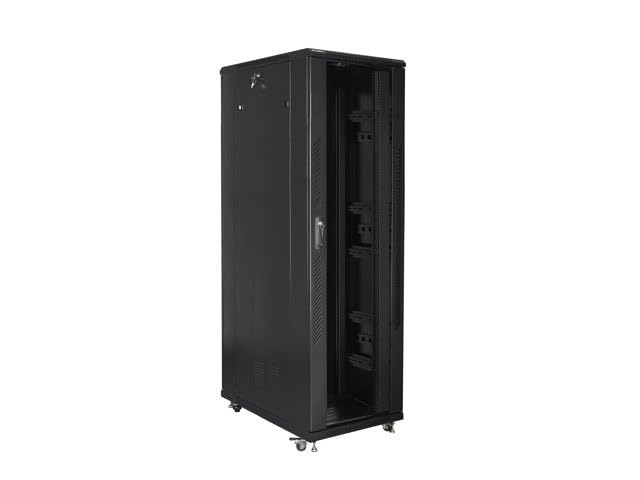LANBERG ARMARIO Rack FF01-8242-12B (42U, 19'', 2047MM / 800MM / 1200 MM, Standing, Glass, 800 kg, Black Color)