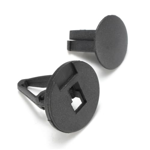 DECORNIJIA 50 piezas Clips de Nylon para Automóvil Sujetadores de Empuje Resistentes Remaches para Panel de Puerta y Parachoques Accesorios de Montaje para Coches Negro