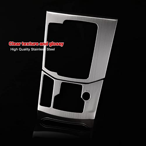 Anfokas 2Pcs For Mazda Cx-5 2023 2022 2021 2020 2019 2018 2017 Accessories Car Gear Panel Cover Trims Frame Gear Shift Knob Center Consoles For Left Side Drive Car -Stainless Steel Silver #TOP2