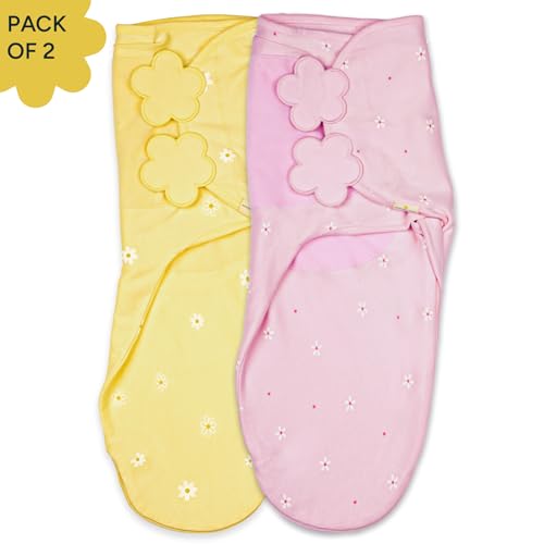Image of NINTARABABY Swaddle Wrap for Newborns - Organic Cotton, 21 inch x 10 inch | Wake Me Not Swaddle with Baby-Safe Velcro, Ultra-Soft & Snug Sleep Sack, Breathable Swaddling Blanket, Gifts for 0-3 Months