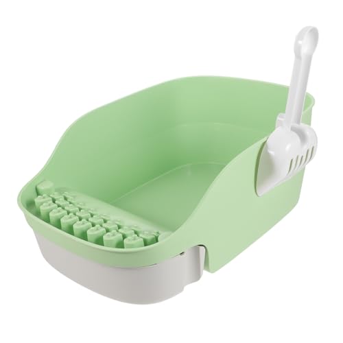 Boîte à litière ouverte SUPVOX couleur avocat dans un petit appartement