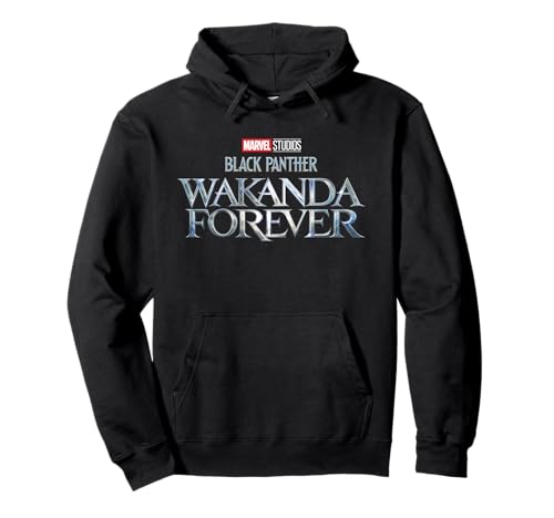 Panther: Wakanda Forever Theatrical Logo Felpa con cappuccio nero