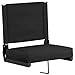 Flash Furniture Grandstand Portable Stadium Seat for Bleachers or Benches, Folding Padded Stadium Chair with Carrying Handle, 500 lb. Weight Capacity, Black